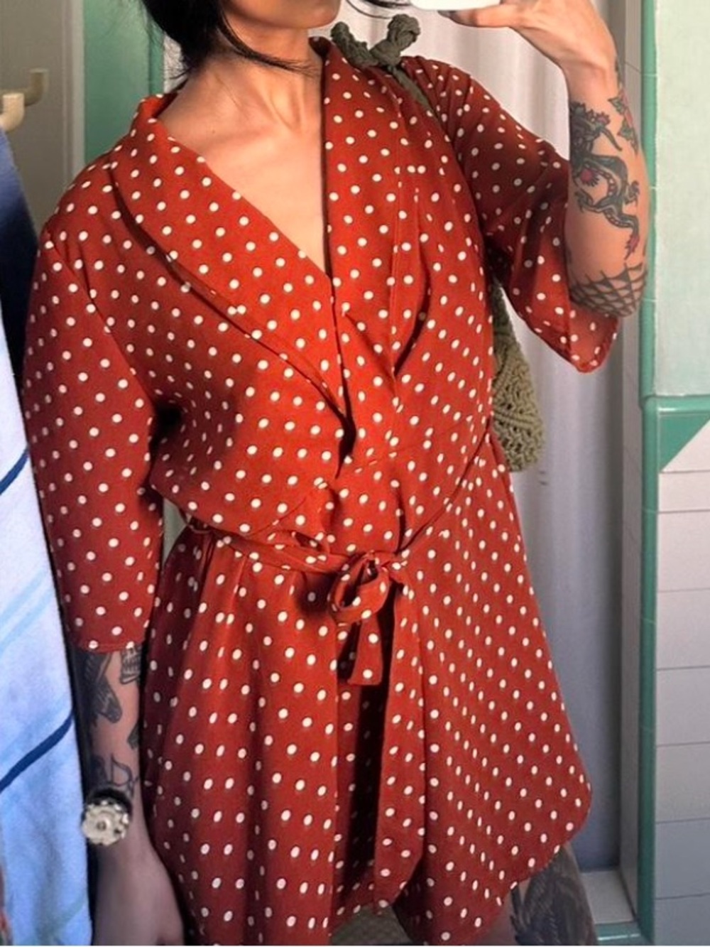 Polka dot mini dress